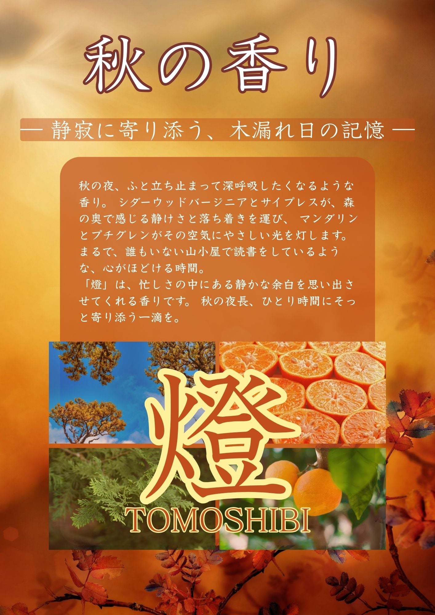 2025年度【秋の香り】燈　TOMOSHIBI  #the scents original blend oil